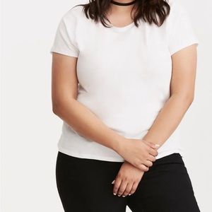 Torrid Slim Fit Crew Tee White